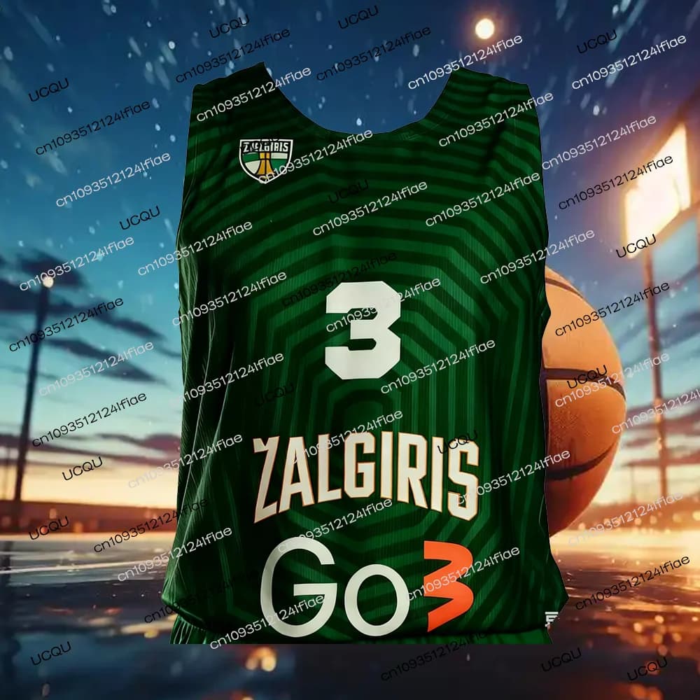 Maglia da Basket Zalgiris Kaunas 2026 per Competizioni Europee - Kit Maglia da Basket Speciale per Tifosi, Abbigliamento Sportivo per Uomo Adulto e Canotta per Bambini