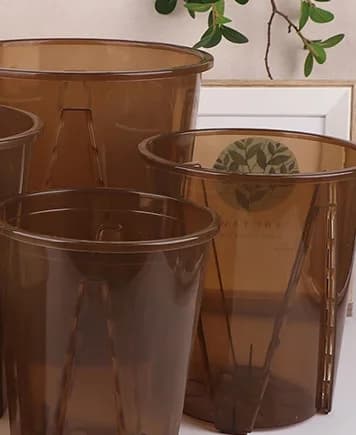 Plastic Orchid Root Control Pots With Holes Transparent Flower Pot Phalaenopsis Orchid Cattleya Planting With Stomata