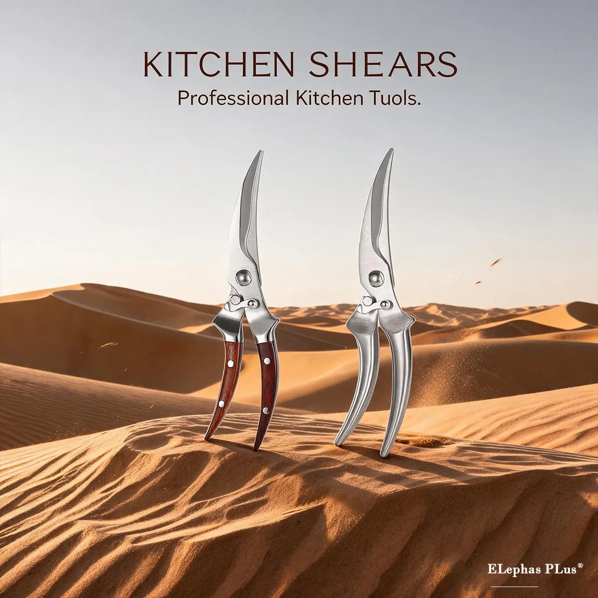 Strong Heavy Duty Poultry Shears, Safety Lock, All Purpose Kitchen Scissors for Chicken, Meat Cutting, Turkey, Fish, Vegetables