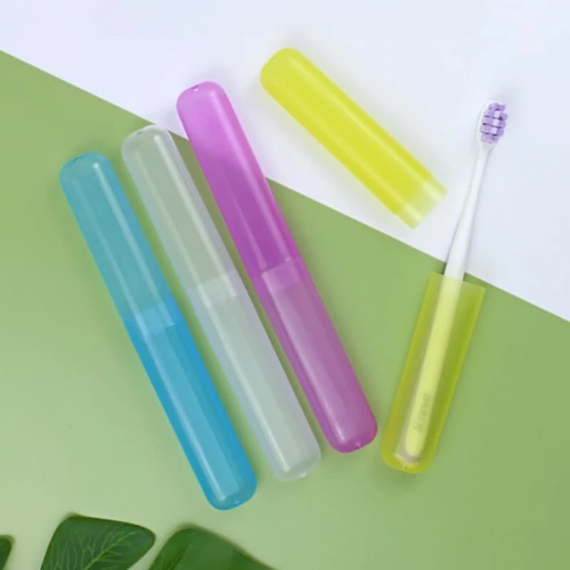 2 pezzi scatola per spazzolino trasparente scatola di immagazzinaggio per spazzolino traspirante scatola di protezione per spazzolino da denti antipolvere