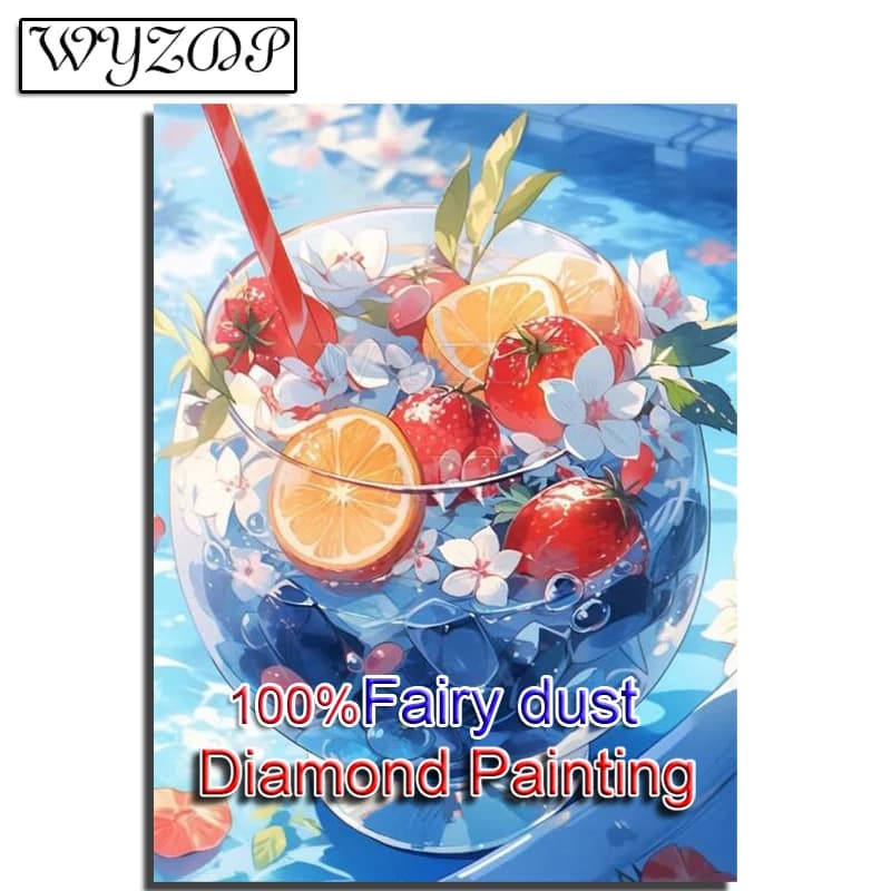 Ragazza 100% fata polvere diamante pittura Kit cartone animato diamante pieno ricamo punto croce AB diamante arte cristallo decorazione della casa
