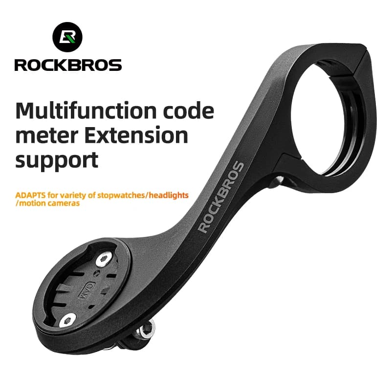 Supporto Multifunzionale ROCKBROS in Nylon per Computer da Bicicletta, Supporto per Manubrio GPS per Garmin Wahoo Bryton, Fotocamera e Luce Bici