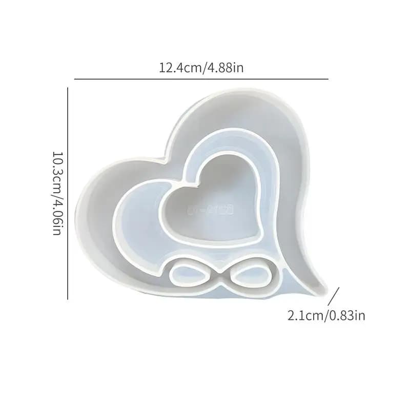 DIY Crystal Epoxy Resin Mold, DIY Photo Frame Ornament.Heart-shaped Photo Frame Pendulum Base Silicone Mold,