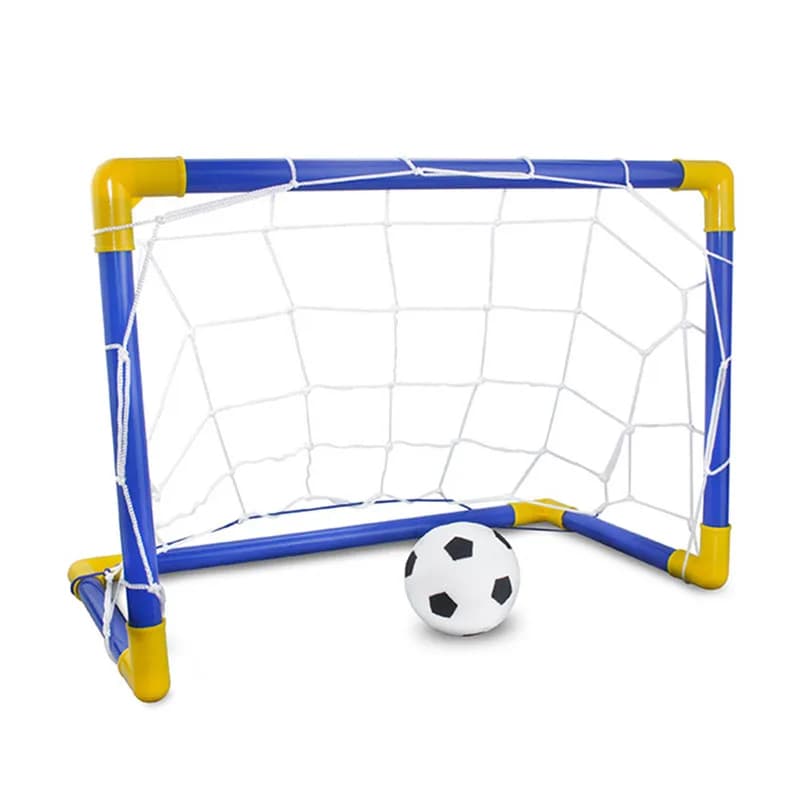 Mini folding football net for plastic soccer door, set of frames for football poles, inflatable sports toys for indoors and outdoors for children's team games