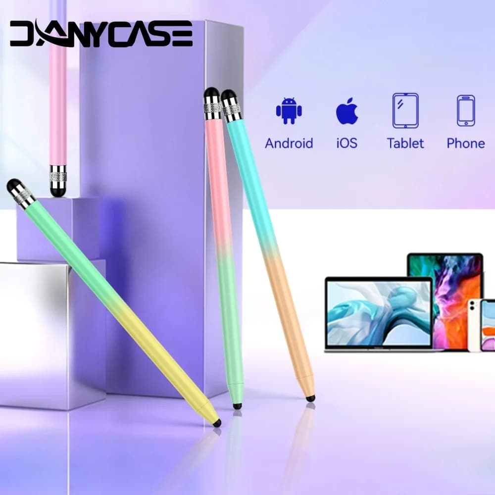 Penna stilo universale 2 in 1 per tablet, cellulare, Android, IOS, iPad, accessori, penne per tablet da disegno, penna touch per schermo capacitivo