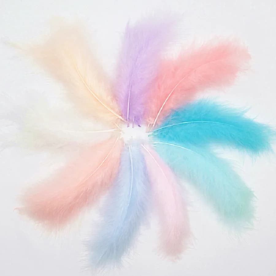 50Pcs Fluffy Marabou Turkey Feathers 8-15cm for Crafts Dream Catcher Feather Jewelry Decor Soft Plumes Wedding Party Accessories