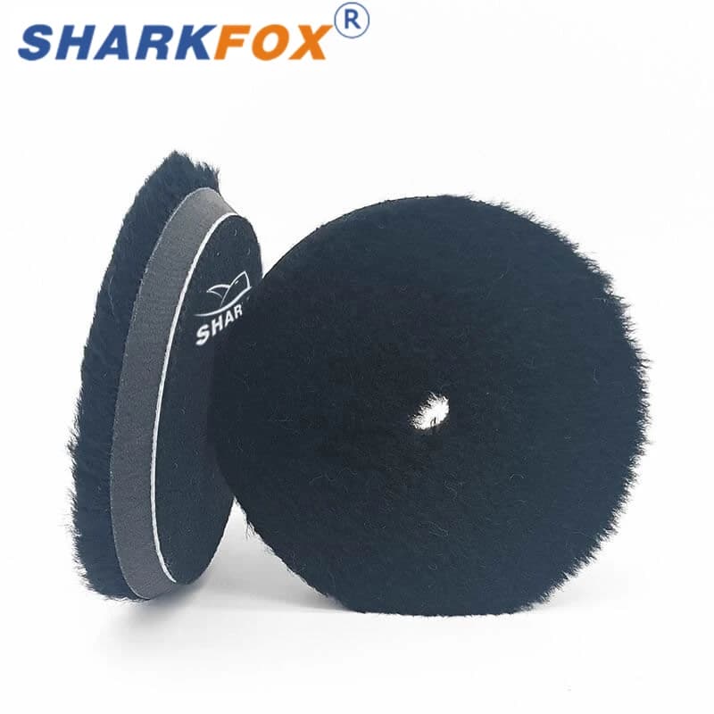 Sharkfox 5 pezzi/lottp tampone per lucidatura in lana da 5/6 pollici per lucidatrice ceretta lucidatura lucidatura tamponi per lucidatrice per la cura della vernice dell'auto