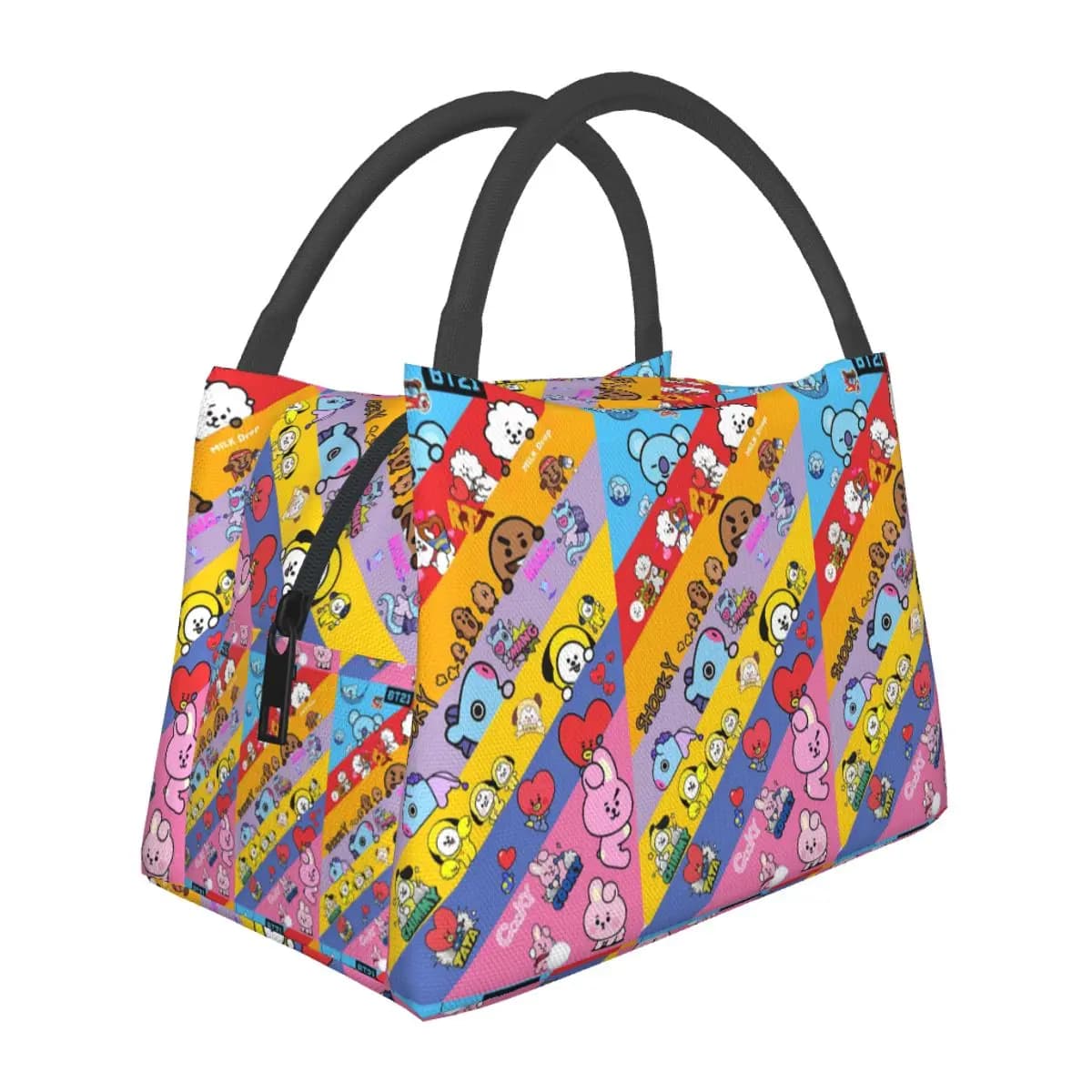 Borsa Termica per Pranzo BT21 con Design Cartoon, Contenitore Portatile per Alimenti, Borsa Frigo per Donne