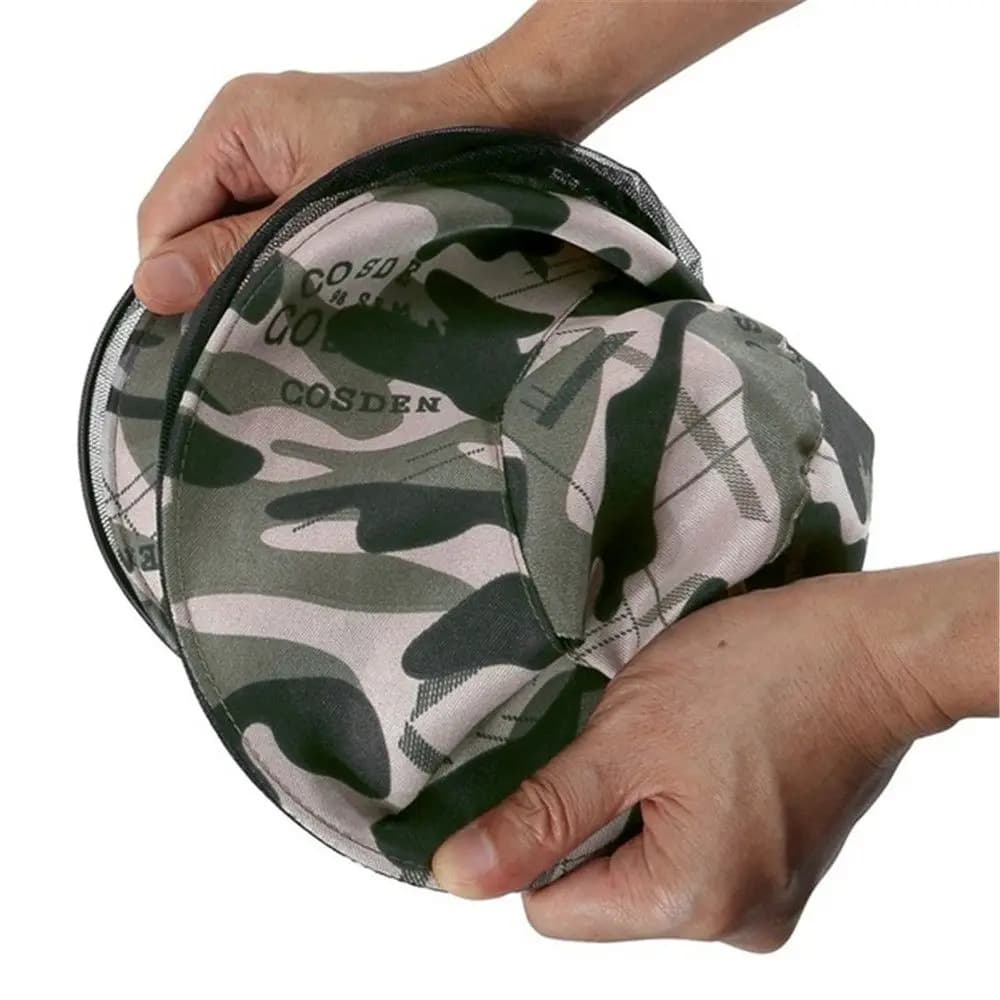 Cappello Pieghevole con Rete Nascosta per Uomo e Donna, Protezione da Insetti e Api, Cappello Repellente per Zanzare, Cappello da Pesca, Protezione Solare per Esterni