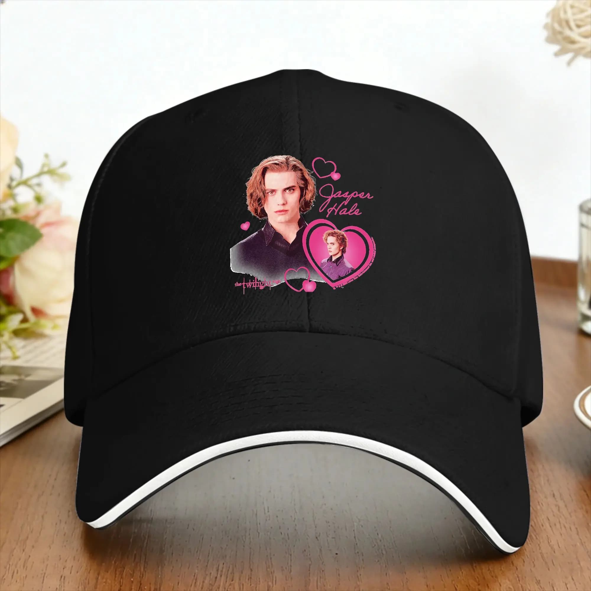 Cappellino da baseball Twilight Jasper Hale Hearts Vampire Crush Movie, design unisex, cappelli hip hop, cappellini da baseball casual estivi per la corsa