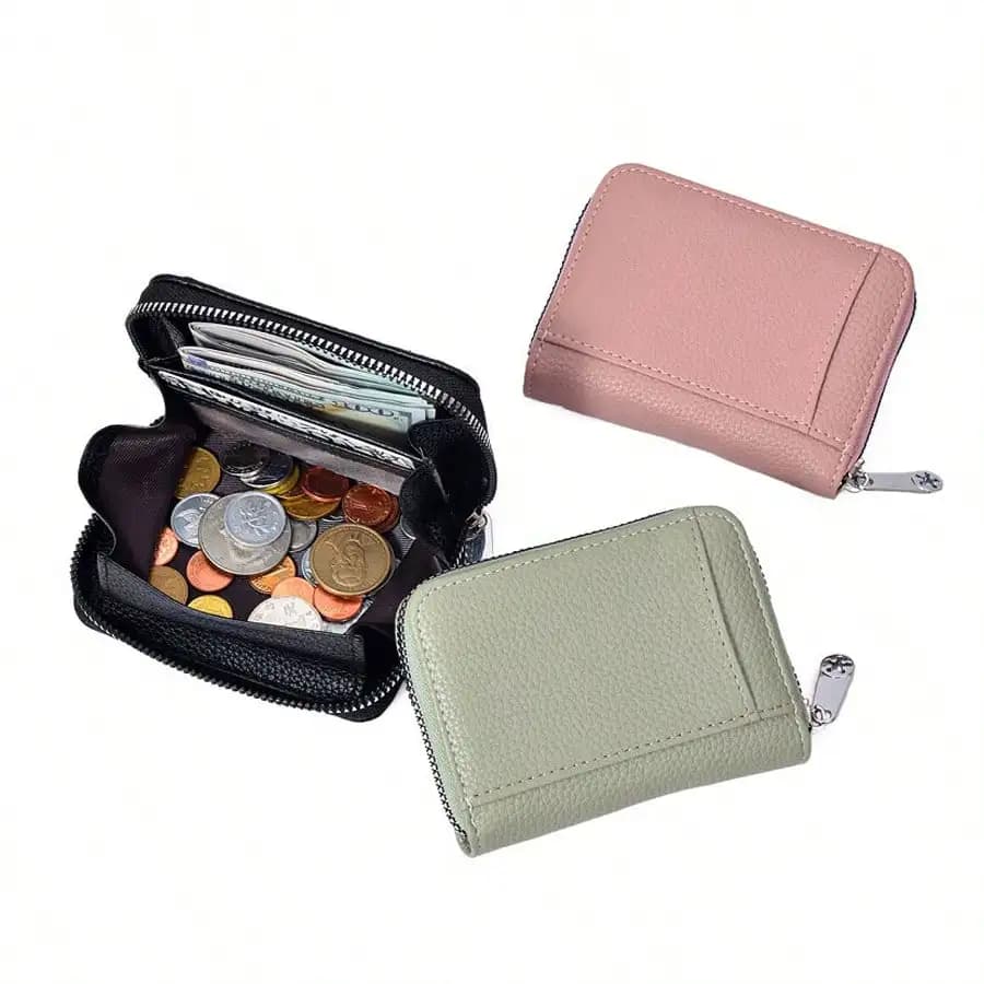 New Unisex Japanese Style Accordion Multi-Card Coin Purse Minimalist Large Capacity Zipper For Women Wallet Mini Wallet Purse Wa