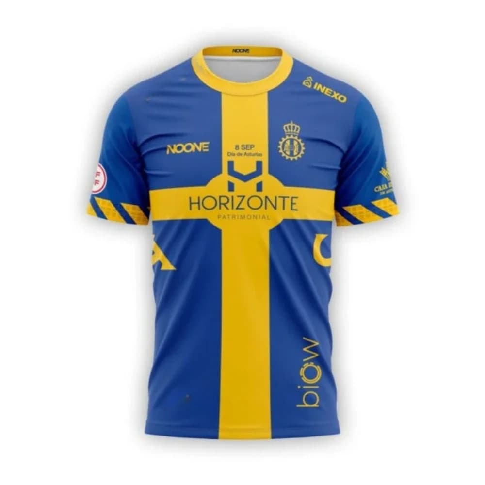 Blue and yellow football jerseys - Cross-designed football T-shirt, casual and comfortable clothing