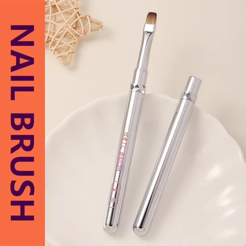 1/3PCS Metal Handle New Nail Art Brush For Manicure Painting Brush Uv Gel Extension Builder Drawing Pen