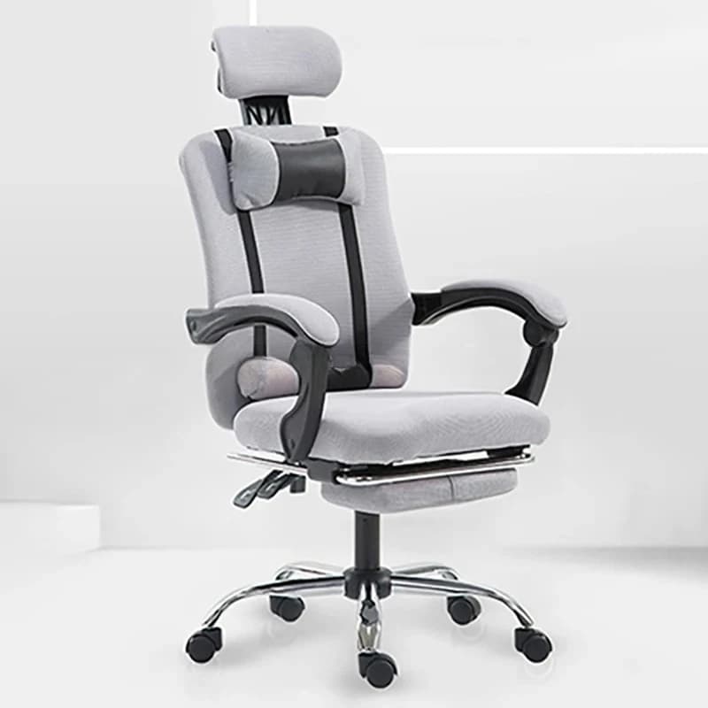 Sedia da Ufficio Reclinabile in Rete con Poggiatesta, Sedia Ergonomica Regolabile per Gaming e Computer, Girevole e Resistente per Casa e Ufficio