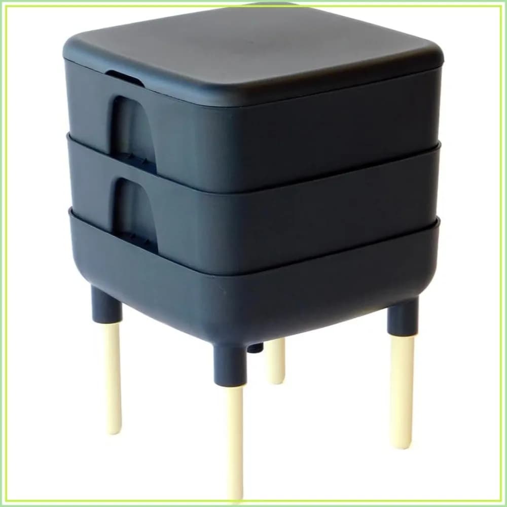 2-Tray Worm Composter Bin for Indoor Use, Efficient Vermicomposting System