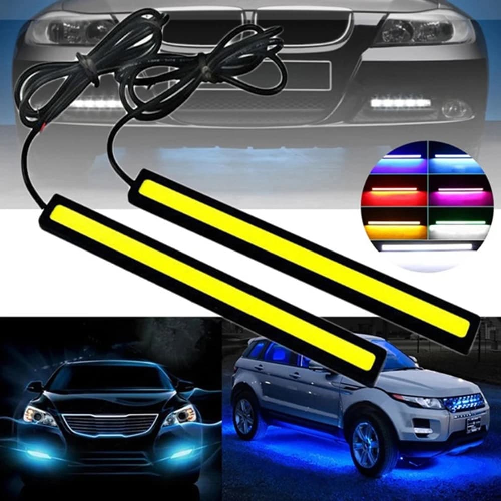 2PCS LED 17cm Car Led Light Bar Light Strips Headlight DRL Motorcycle Tail Vehicle Auto Daytime Running Lights Blue White 12V