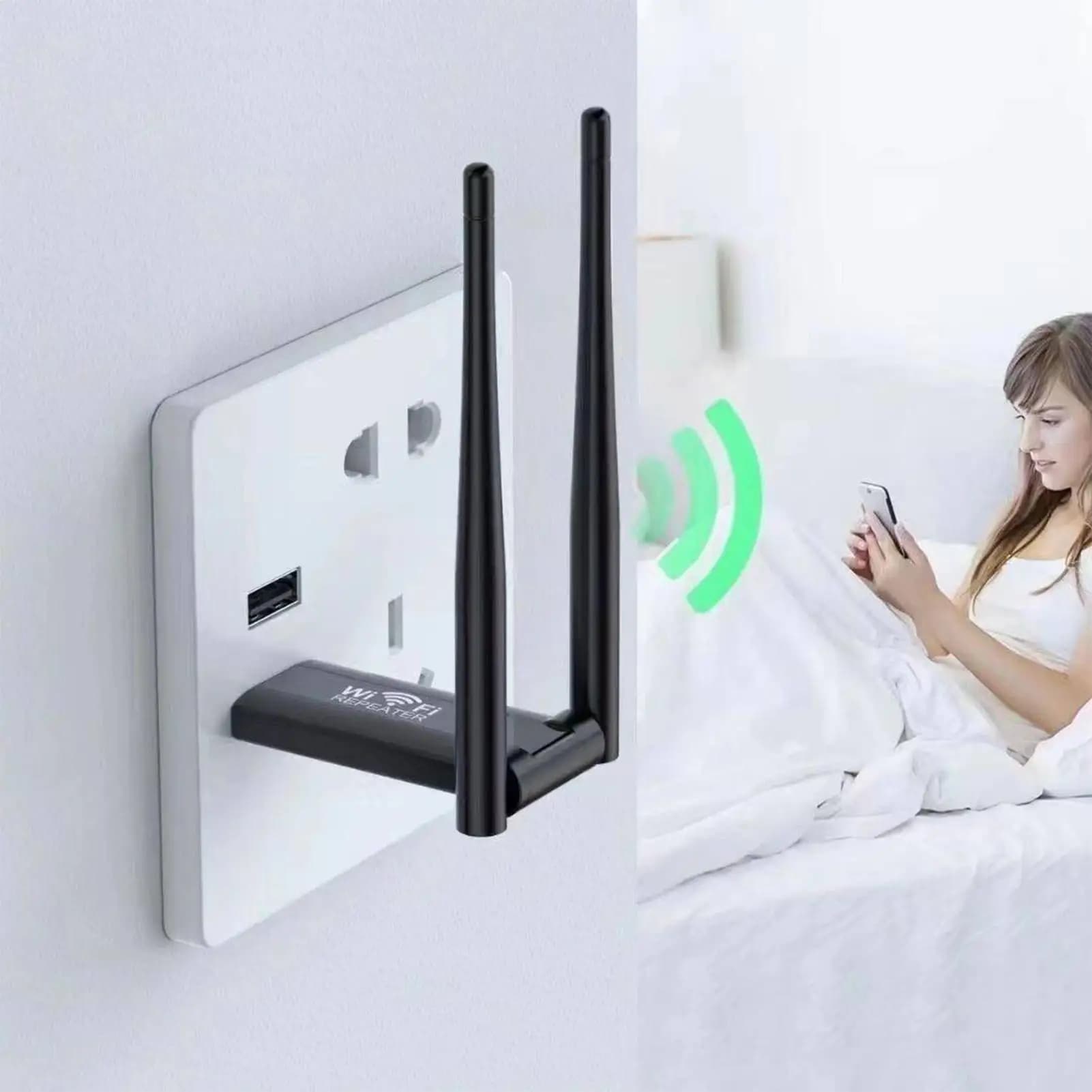Ripetitore WiFi USB Wireless, Amplificatore di Segnale WiFi a Lungo Raggio, Router Wi-Fi, Scheda di Rete Domestica per Estensione di Copertura