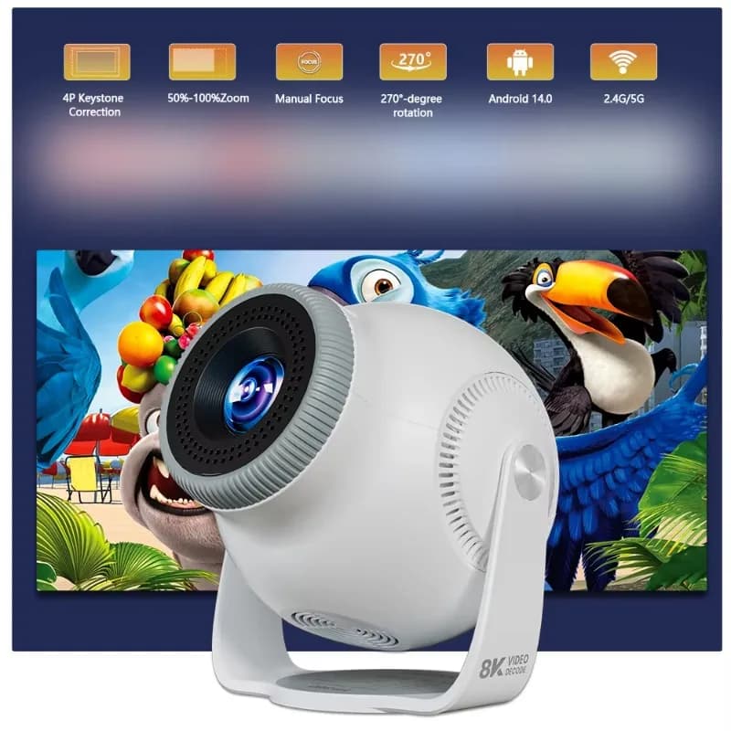 Mini projector professional projector short cast 4k home theater screen video LCD Android smart portable projector