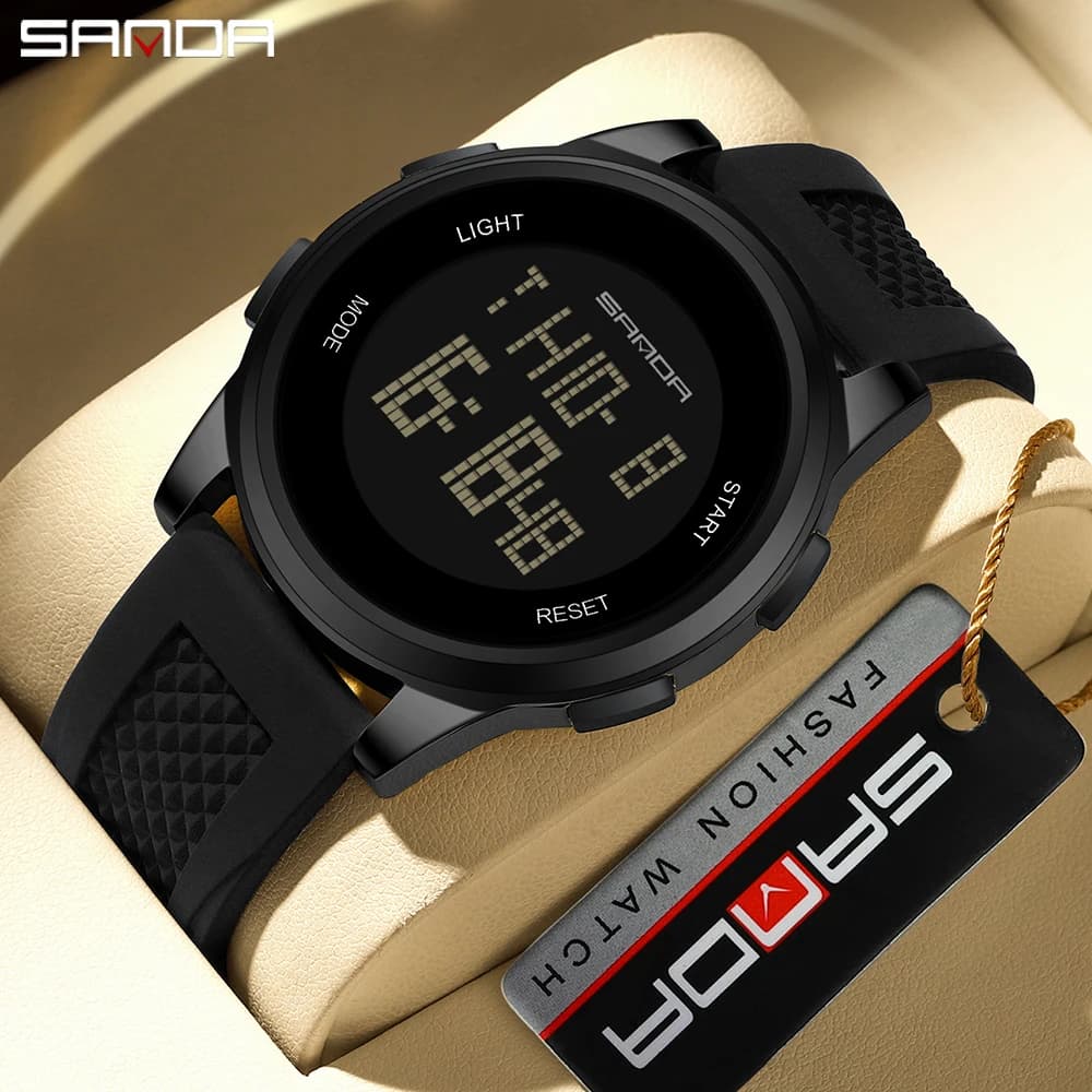 SANDA orologio digitale da uomo orologio da polso sportivo militare dell'esercito Top Brand Luxury LED cronometro impermeabile orologio elettronico maschile regalo 9067