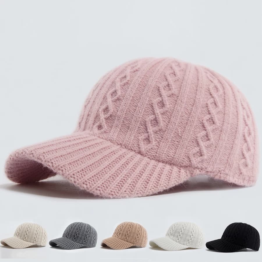 Nuovo berretto da baseball lavorato a maglia donna moda uomo autunno inverno cappello caldo berretti casual vintage per donna snapback femminile regolabile