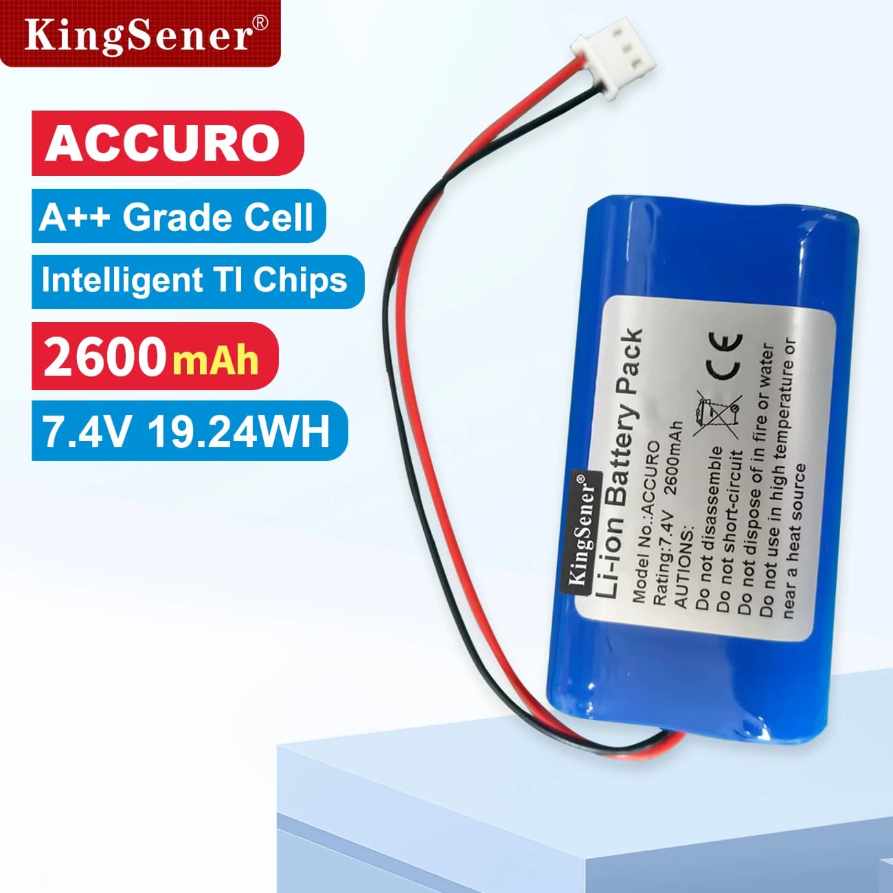 Replacement Li-ion Battery ACCURO 22F-021PTC For ACCURO Versatile Bedside Pulse Oximeter ICR18650 22F-021PTC 7.4V 2600mAh