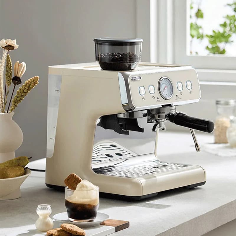 #Coffee machine BAE02 second generation freshly ground beans integrated milk foam double pump Italian semi-automatic