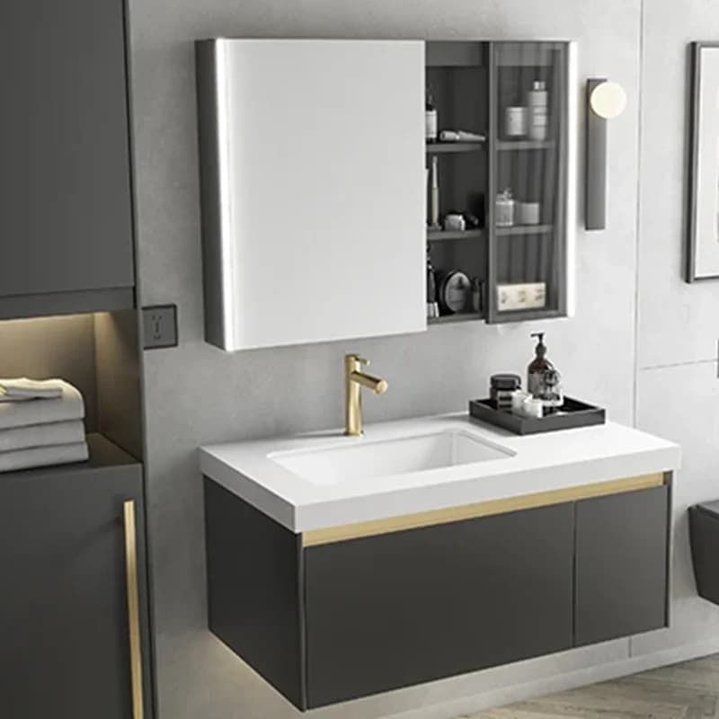 Specchio di lusso Illuminazione portaoggetti Armadietto da bagno Scaffale portaoggetti nordico Vanity da bagno Moderno Vestidores Tocador Mobili per la casa