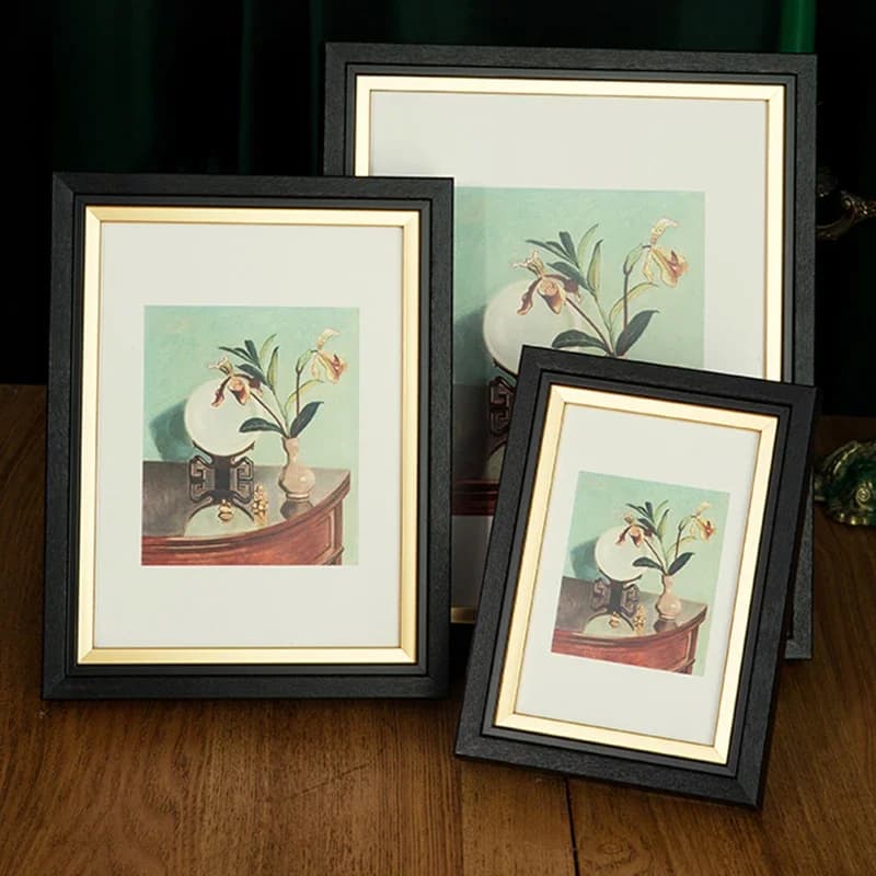 American Style Golden Photo Frame Black Creative Small Photo Frame Certificate Diploma Bilderrahmen Modern Home Decoration