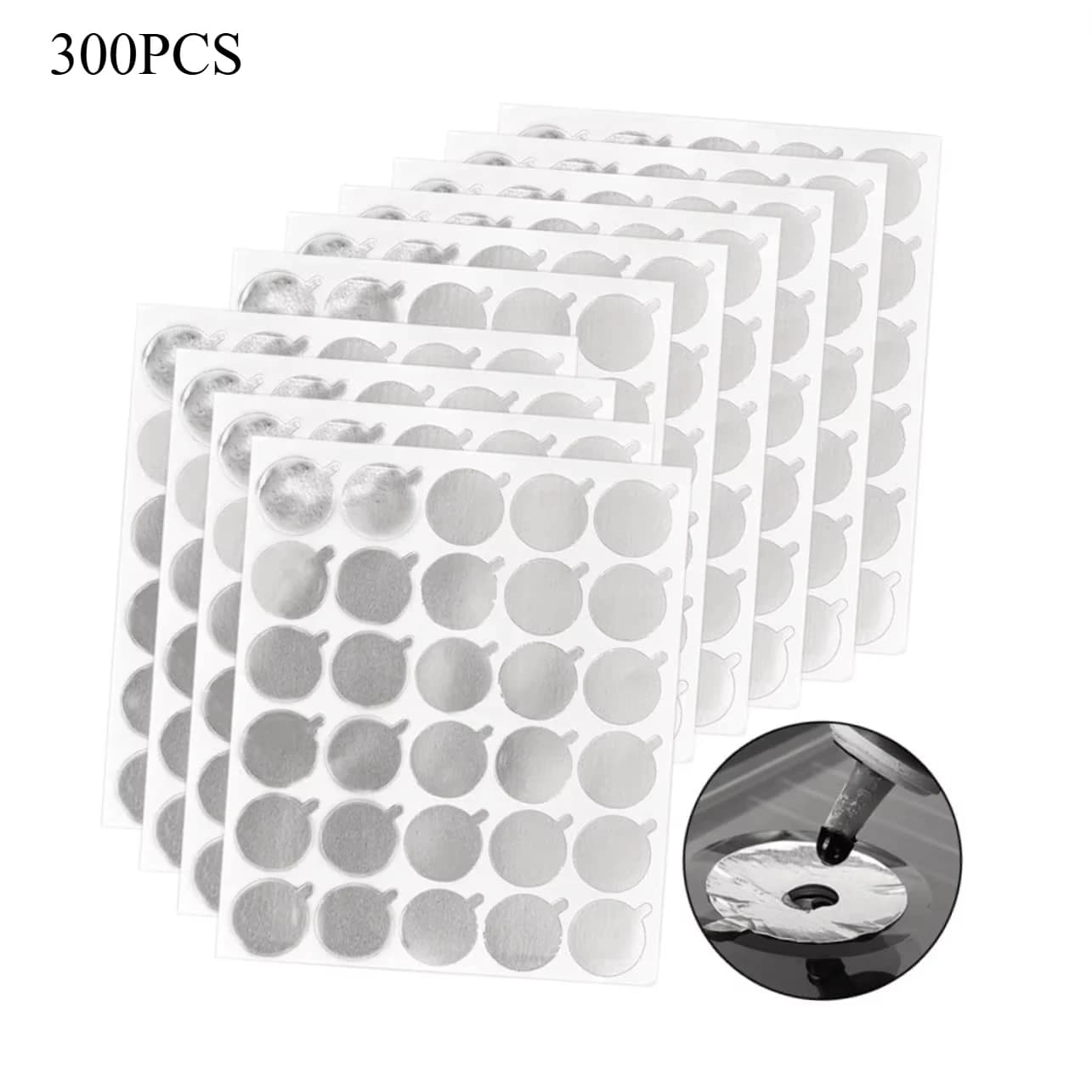 300pcs Foil Sticker Pads(10 Sheets) Eyelash Extension Adhesive Glue Pallet Sticker Pads, Adhesive Holder Pad Lash Sticker