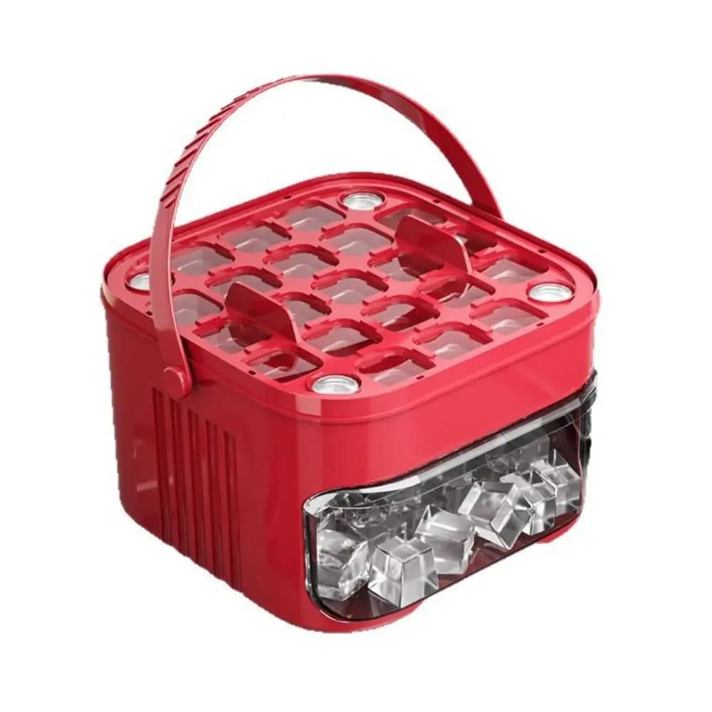 Stampo per ghiaccio da 50 cubetti con coperchio contenitore, set di stampi in silicone impilabili per congelatore, facile da estrarre