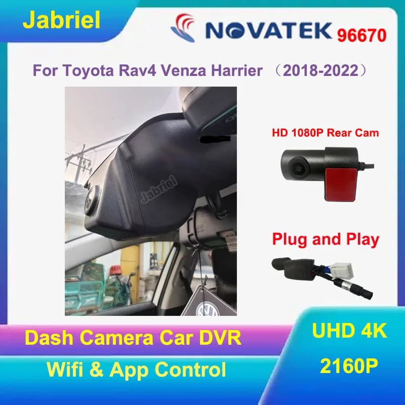 UHD 2160P 4K WIFI Car DVR Dash Cam VCR for Toyota Rav4 2018 2019 2020 2021 2022 For Toyota Venza Harrier 2021 2022