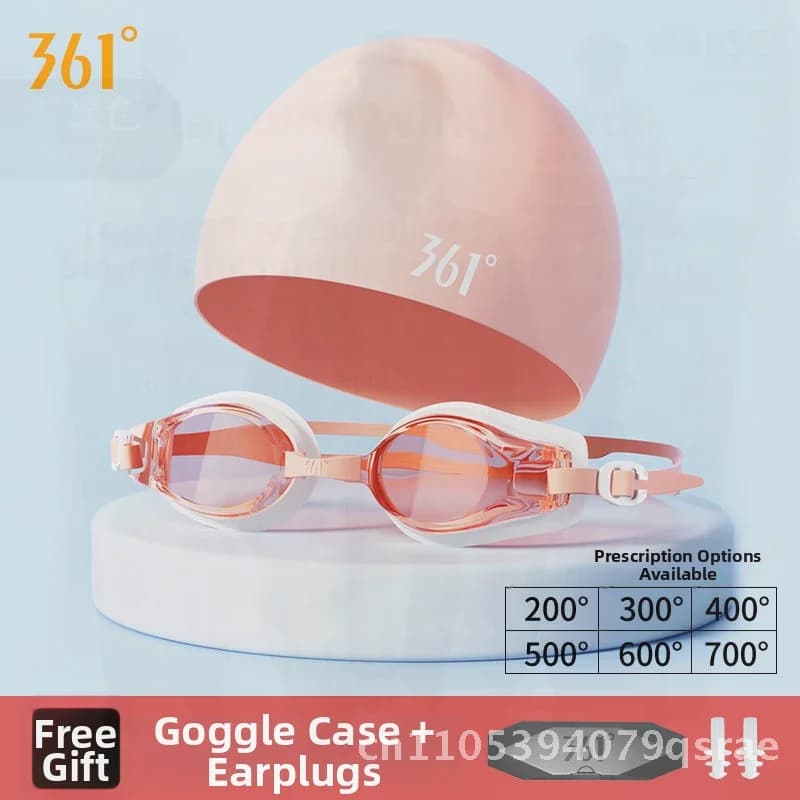 HD swimming eyelets with 360 degree vision for men and women Waterproof swimming glasses corrective for myopia with professional hood