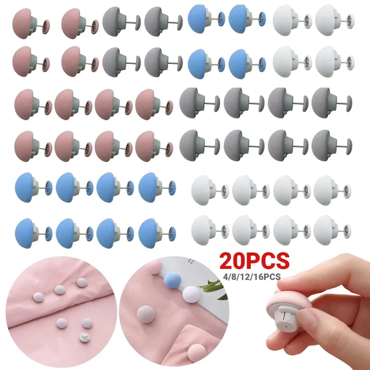1-20PCS Sheet Clip Quilt Clip A Button Unlocked Cover Clip Fixing Clip Covered Anti-slip Buckles Holder Fixer Clamps