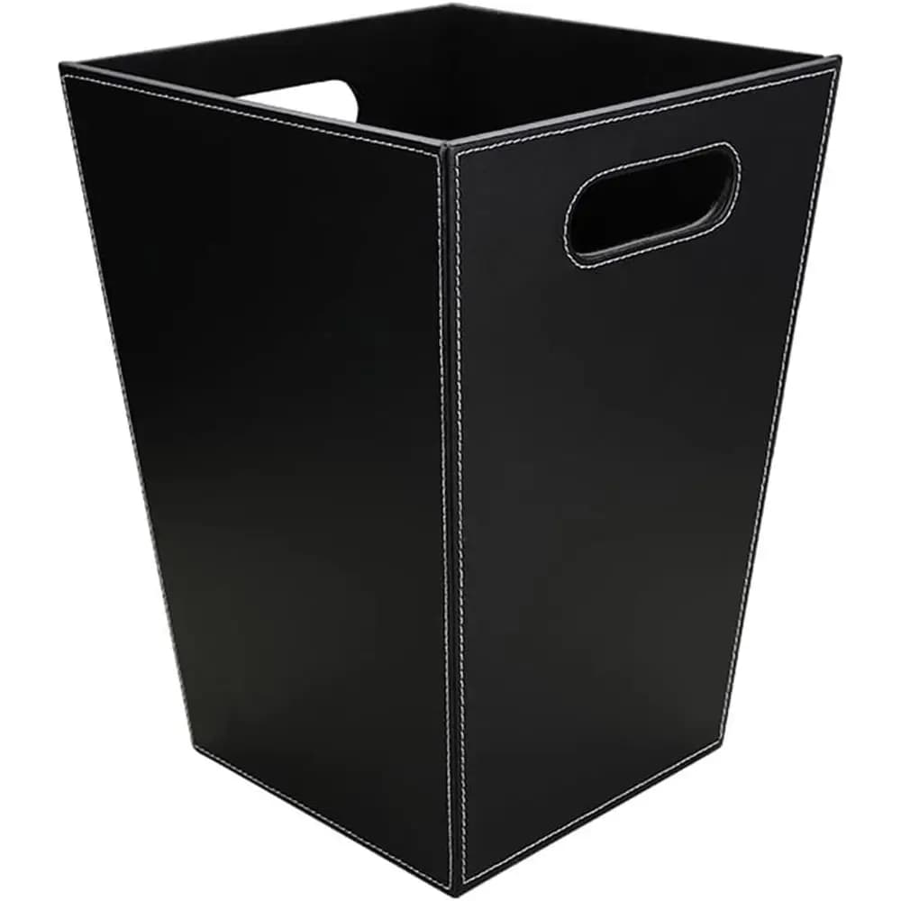 Cestino per Rifiuti in Pelle PU, Contenitore per Spazzatura con Manici per Bagni, Toilette, Cucine, Casa, Ufficio e Ambienti Commerciali