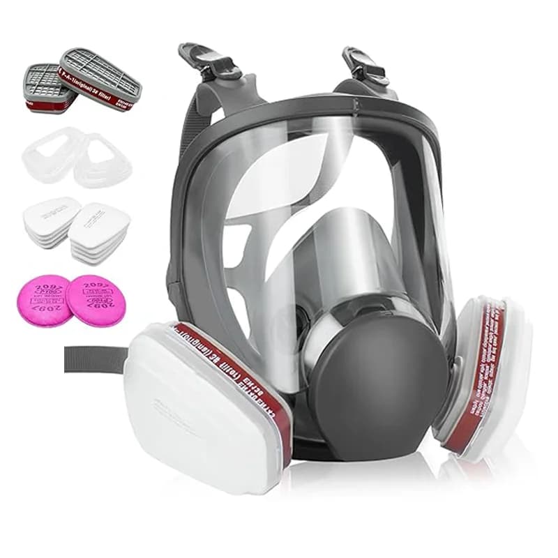 Maschera respiratoria integrale 6800, filtro antipolvere 2091, ampiamente utilizzata nei gas biologici, spruzzatori di vernice, sostanze chimiche, prevenzione della polvere