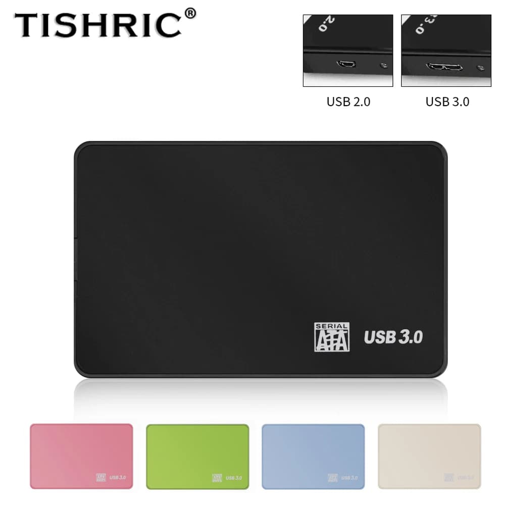 Custodia per disco rigido esterno TISHRIC Custodia per disco rigido da 2,5 pollici Custodia esterna SATA a USB3.0 per PC da gioco Laptop PS5 PS4