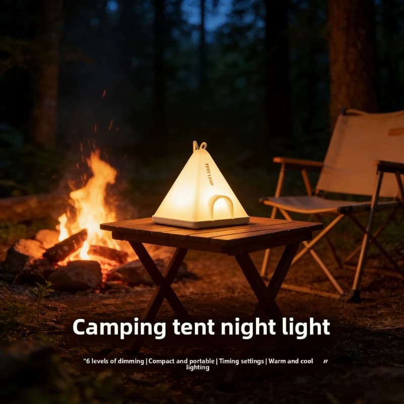 Lampada da Tenda Multifunzionale Ricaricabile USB, Luce Notturna Portatile per Campeggio, Escursionismo, Camera da Letto e Decorazione