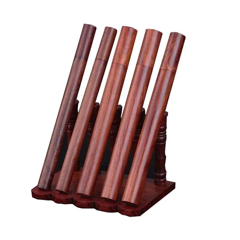 Rosewood Incense Storage Tube, Portable Rosewood Box for 10cm/21cm Sandalwood OUD Incense Stick, Zen Meditation Travel Altar Kit