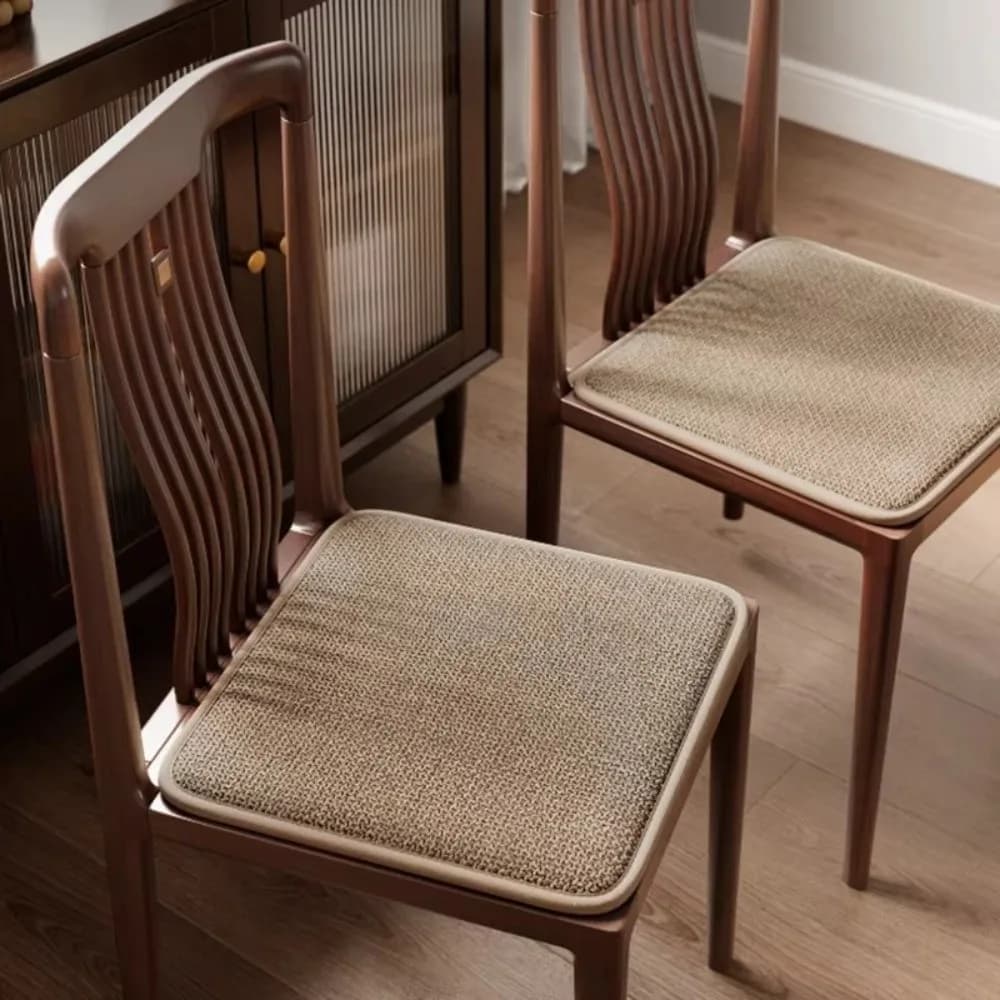 Cuscino per Sedia in Memory Foam Confortevole 40x40/45x45cm Spessore 1,5cm in Tessuto di Lino Antiscivolo per Sedie da Pranzo