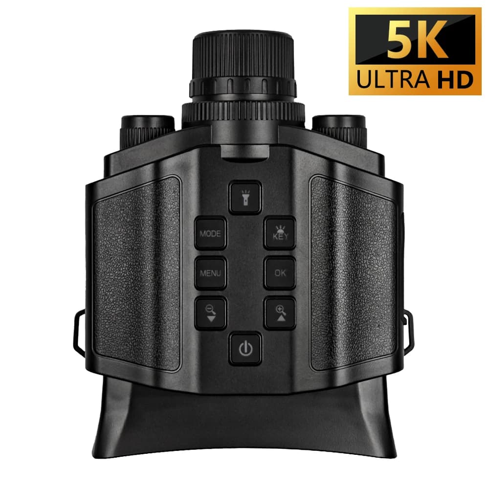Telecamera con torcia binoculare per visione notturna a infrarossi da 60 MP 5K con HD 10X diurno e notturno per il monitoraggio degli animali all'aperto
