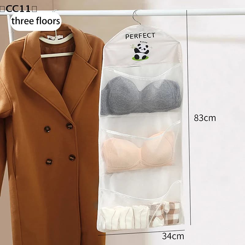 Wall hanging bag in breathable mesh for underwear, socks, home wardrobe, organization for the preservation of underwear, basket for underwear prudentCC11 reason