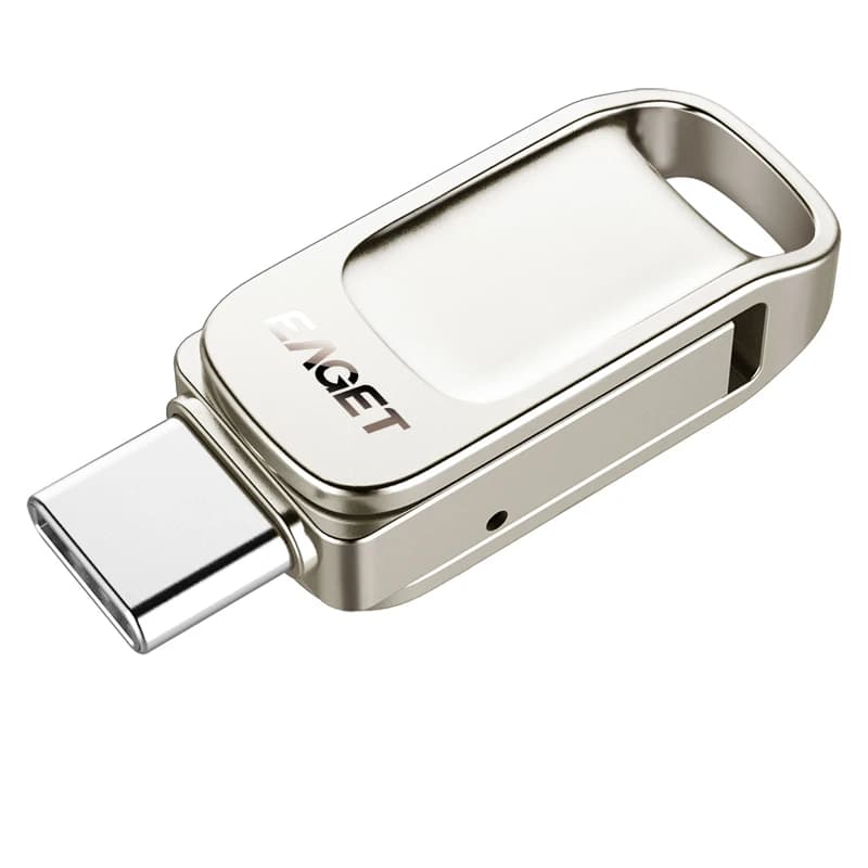 EAGET CU31 Key USB 3.0 Type C Pen Flash Drives Memory 32GB 64GB 128GB Metal High Speed Stick Blitzwolf Offers with Free Shipping