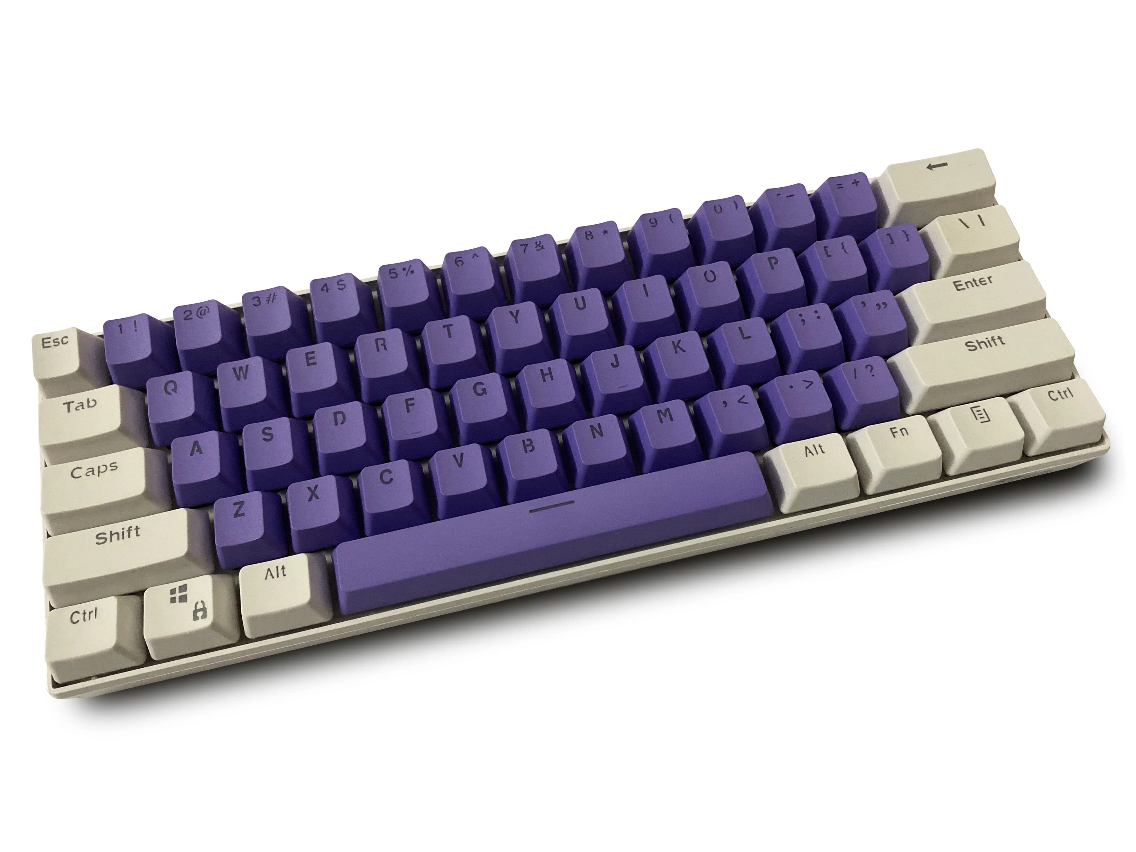 (Tastini Venduti Singolarmente) Tastini Bianchi e Viola RK 61/87/104 in Materiale PBT, Altezza OEM, Retroilluminati, Bicolore per Tastiera Meccanica