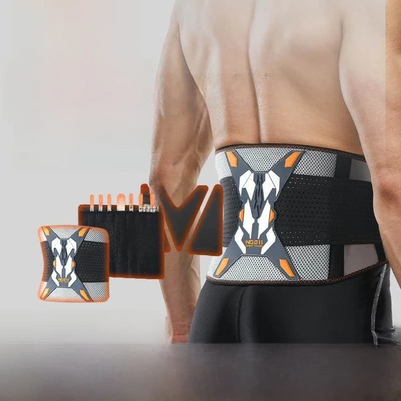 Cintura di Supporto Lombare Sportiva da Uomo, Professionale per Fitness, Corsa, Basket, Traspirante, per Allenamento e Sollevamento Pesi