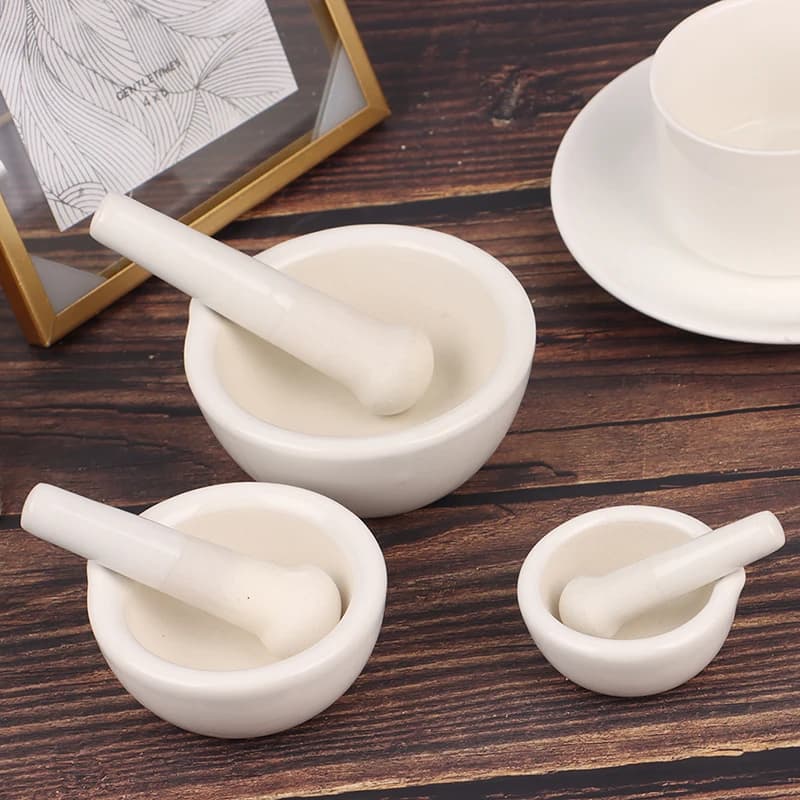 Set di smerigliatrici per condimenti portatili in ceramica in stile cinese da 60 mm Set di strumenti per mortaio e pestello da cucina