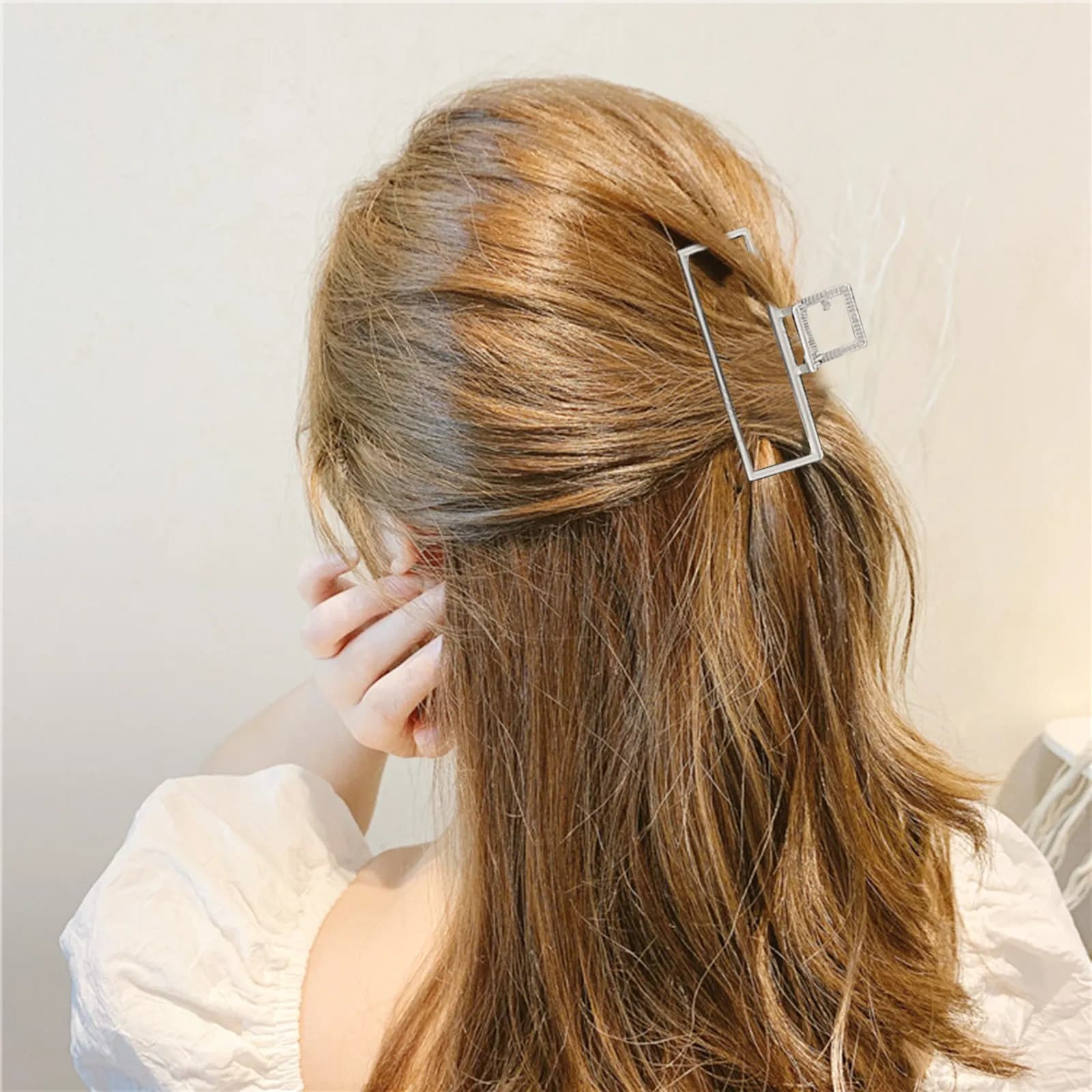 3 fermagli per capelli grandi in metallo, design semplice e unico, comodi e pratici per tutte le occasioni, fermaglio per capelli in lega