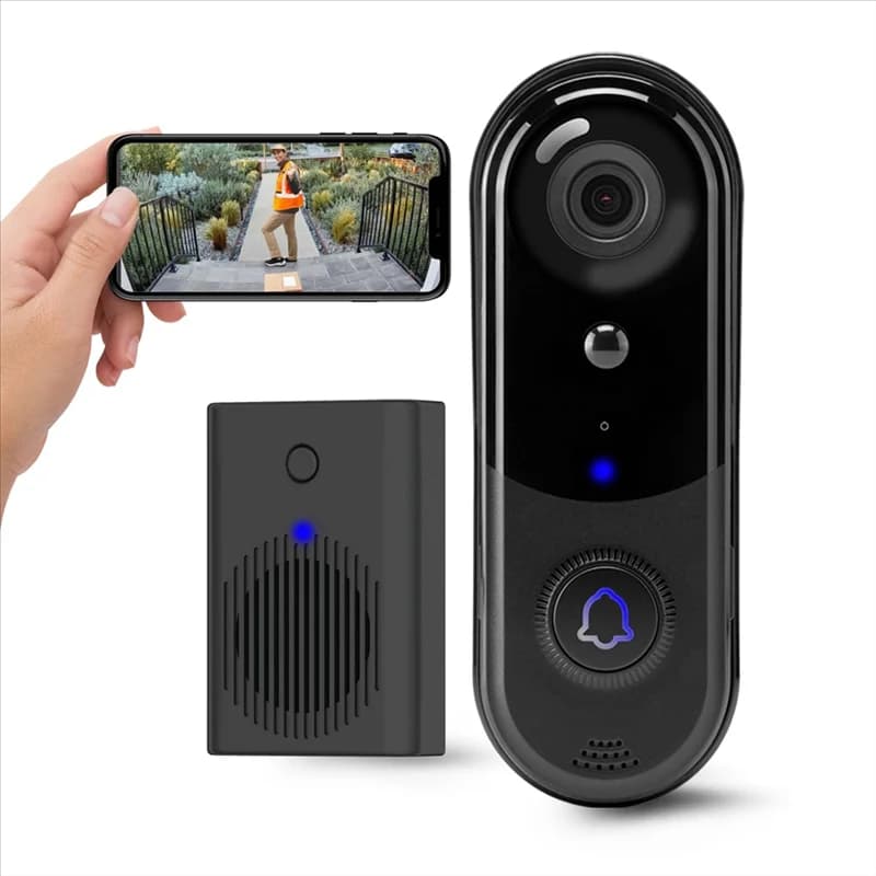 【Acquista tutto!】Camera per campanello Nessuna tariffa mensile Telecamera per campanello wireless Telecamera per campanello per porta esterna