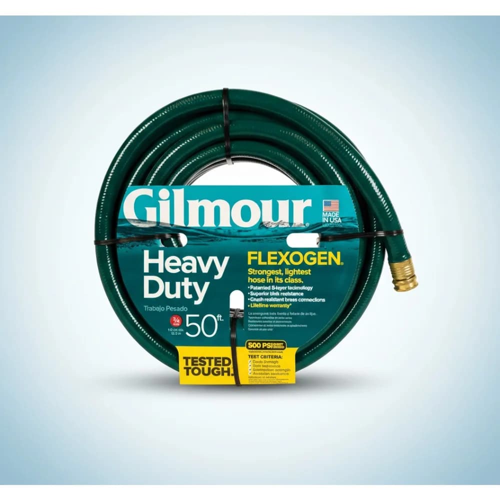 50-foot durable garden pipe, shock resistant water hose for gardening on outdoor lawn Green