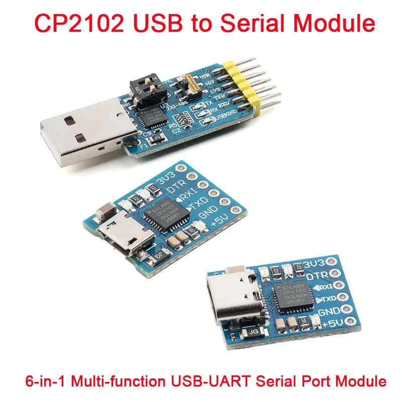 CP2102 USB-UART 6 serial port adapter in 1 USB-TTL/RS485/232 TTL-RS232/485 from 232 to 485 USB serial debugging tool for Arduino