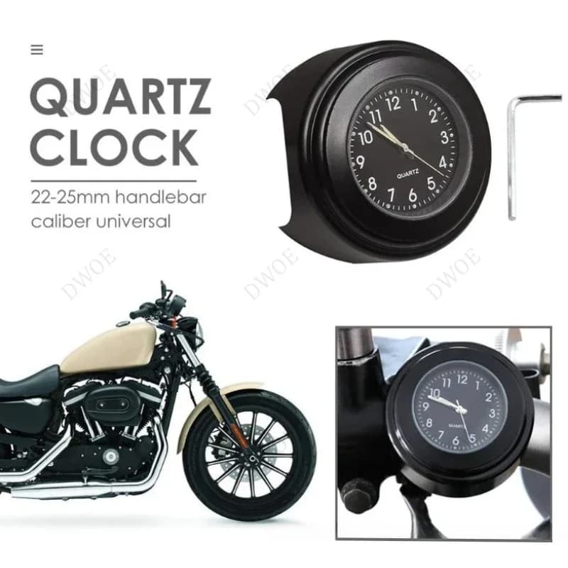 Orologio Termometro da Moto 22-25mm, Impermeabile, per Manubrio, Accessori Moto, Stile Moto